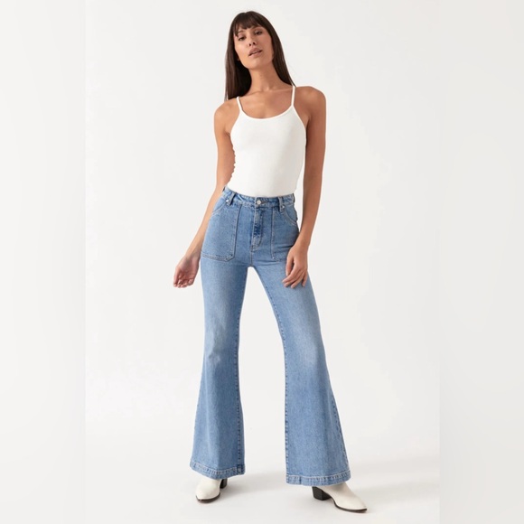 Blue Flared Jeans - Picture 1 of 2